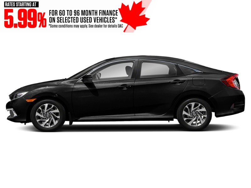 2021 Honda Civic EX CVT Crystal Black Pearl  Shot 5