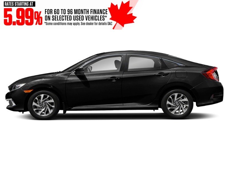 2021 Honda Civic EX CVT Crystal Black Pearl  Shot 3