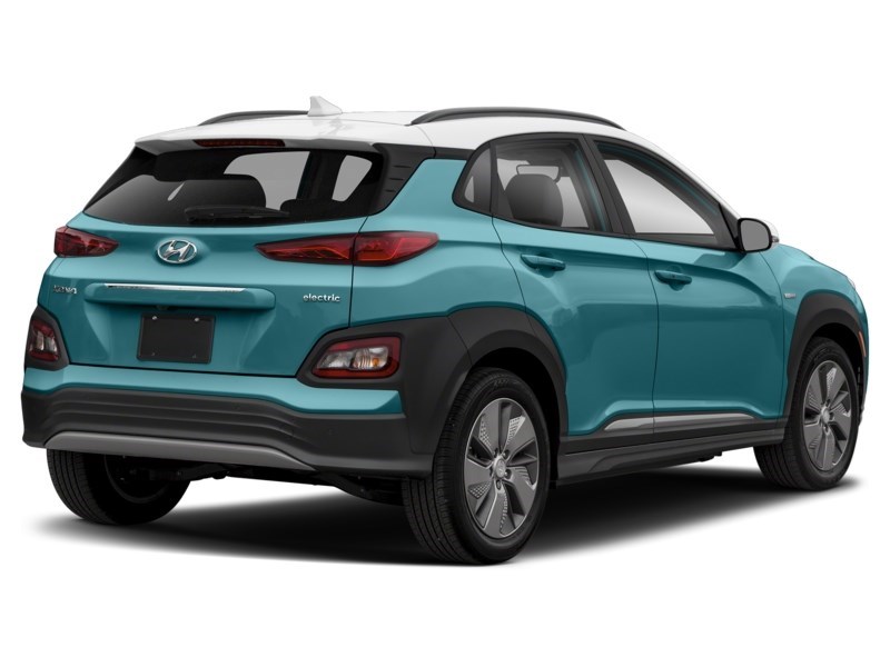2021 Hyundai Kona Electric Preferred w/Two-Tone Roof FWD Ceramic Blue w/White Roof  Shot 12