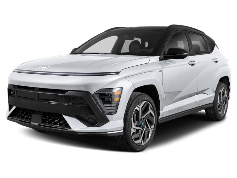 2025 Hyundai Kona 1.6T N Line Ultimate AWD w/Two-Tone Roof Atlas White w/Abyss Black Roof  Shot 3