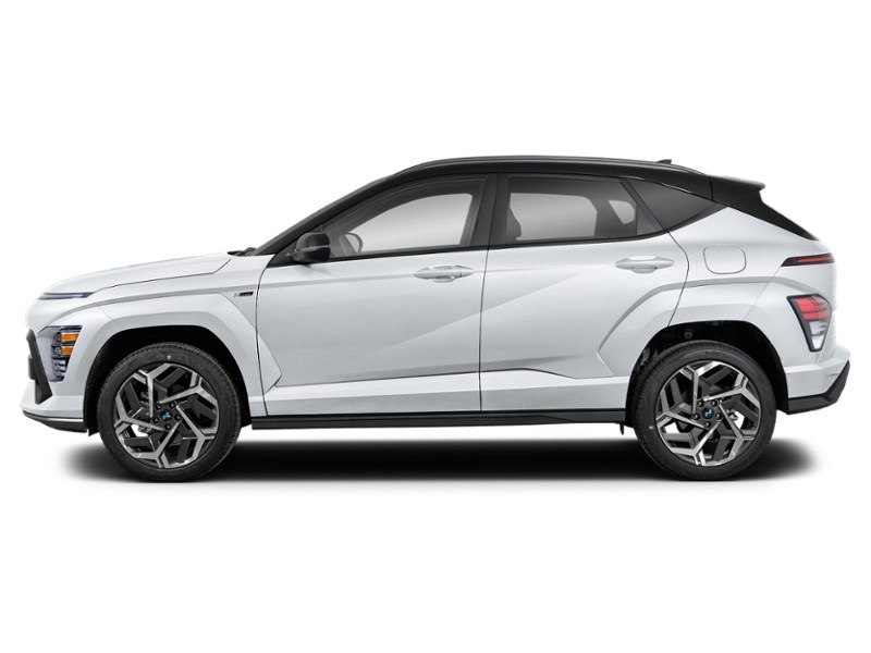 2025 Hyundai Kona 1.6T N Line Ultimate AWD w/Two-Tone Roof Atlas White w/Abyss Black Roof  Shot 2