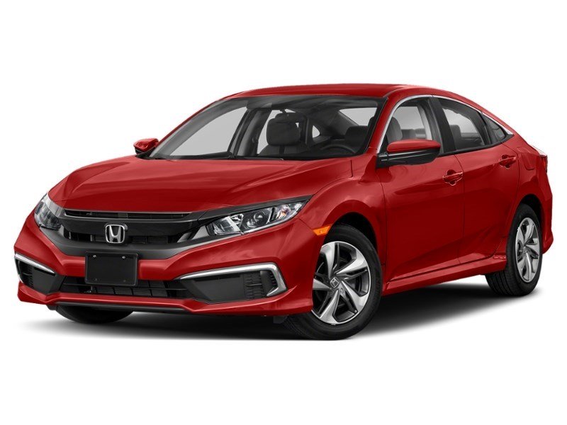 2021 Honda Civic LX CVT Rallye Red  Shot 4