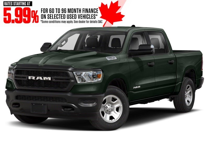 2019 RAM 1500 Tradesman 4x4 Crew Cab 6'4" Box Black Forest Green Pearl  Shot 4