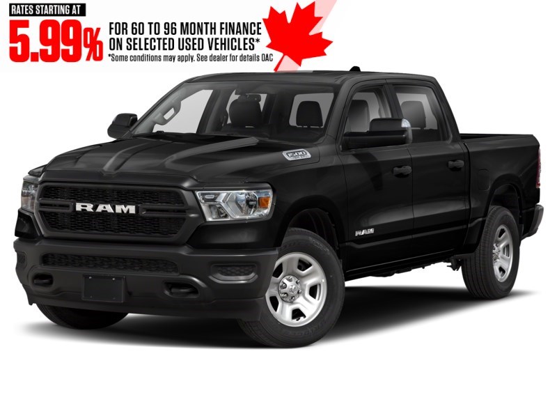 2019 RAM 1500 Tradesman 4x4 Crew Cab 6'4" Box Diamond Black Crystal Pearl  Shot 10