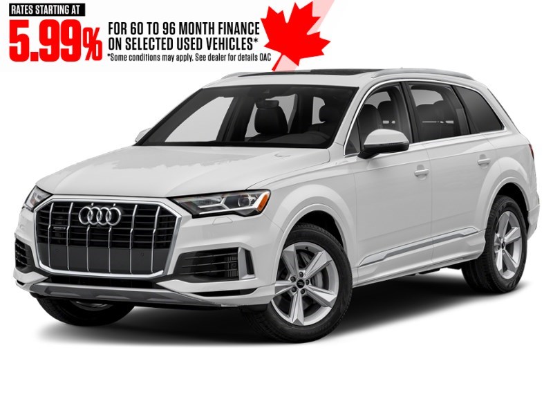 2022 Audi Q7 Progressiv 55 TFSI quattro Glacier White Metallic  Shot 4