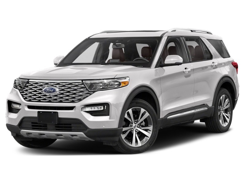 2020 Ford Explorer Platinum 4WD Star White Tri-Coat  Shot 2