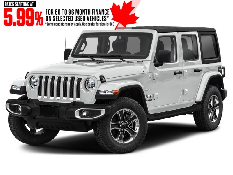 2020 Jeep Wrangler Unlimited Sahara 4x4 Bright White  Shot 45