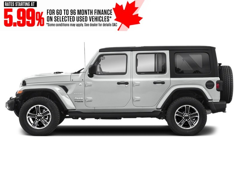 2020 Jeep Wrangler Unlimited Sahara 4x4 Bright White  Shot 5