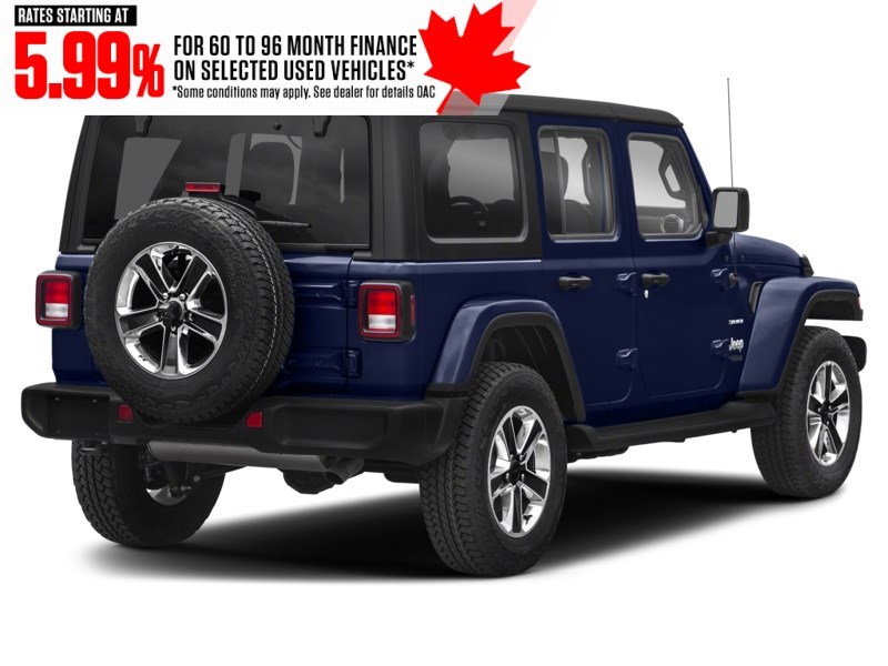 2020 Jeep Wrangler Unlimited Sahara 4x4 Ocean Blue Metallic  Shot 3