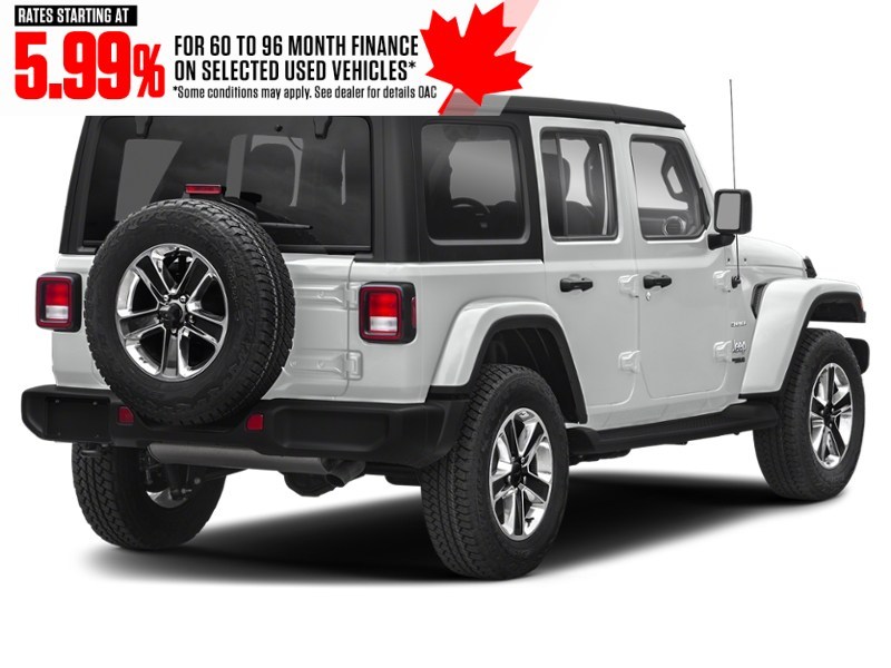 2020 Jeep Wrangler Unlimited Sahara 4x4 Bright White  Shot 6