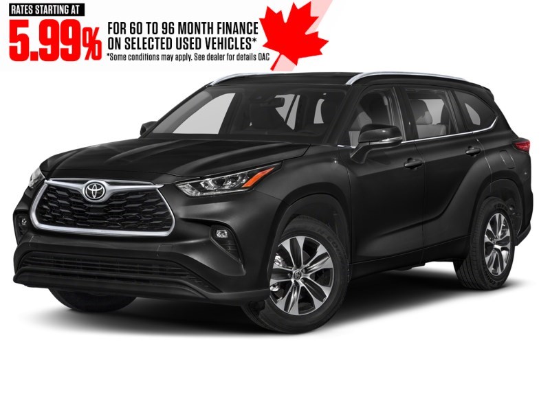 2021 Toyota Highlander XLE AWD Midnight Black Metallic  Shot 4