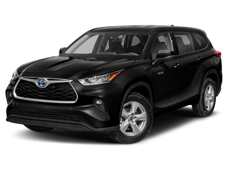 2022 Toyota Highlander Hybrid Hybrid LE AWD Midnight Black Metallic  Shot 4