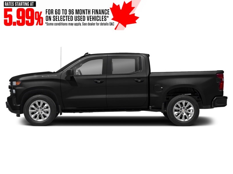 2021 Chevrolet Silverado 1500 4WD Crew Cab 147" Custom Black  Shot 3