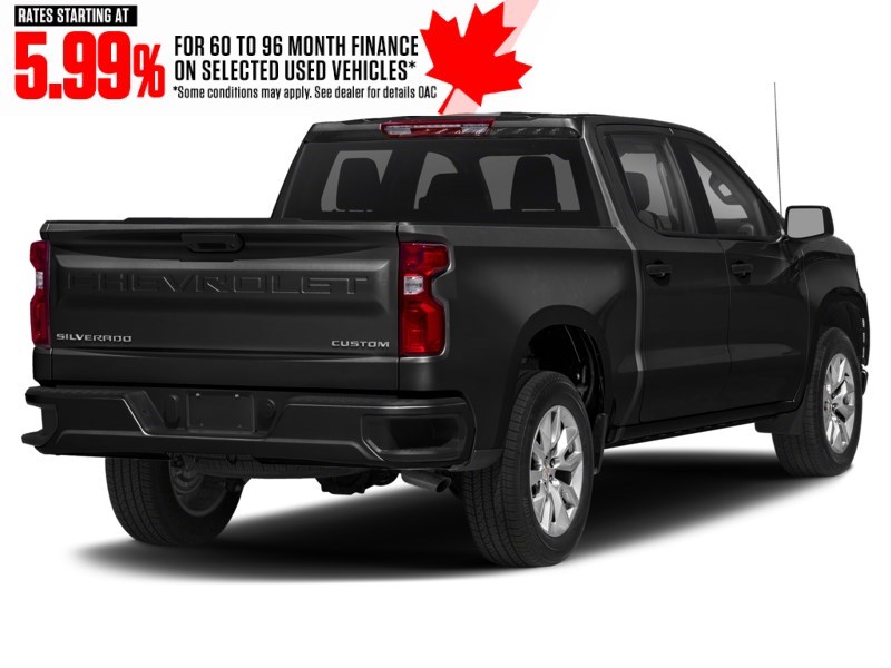 2021 Chevrolet Silverado 1500 4WD Crew Cab 147" Custom Black  Shot 6