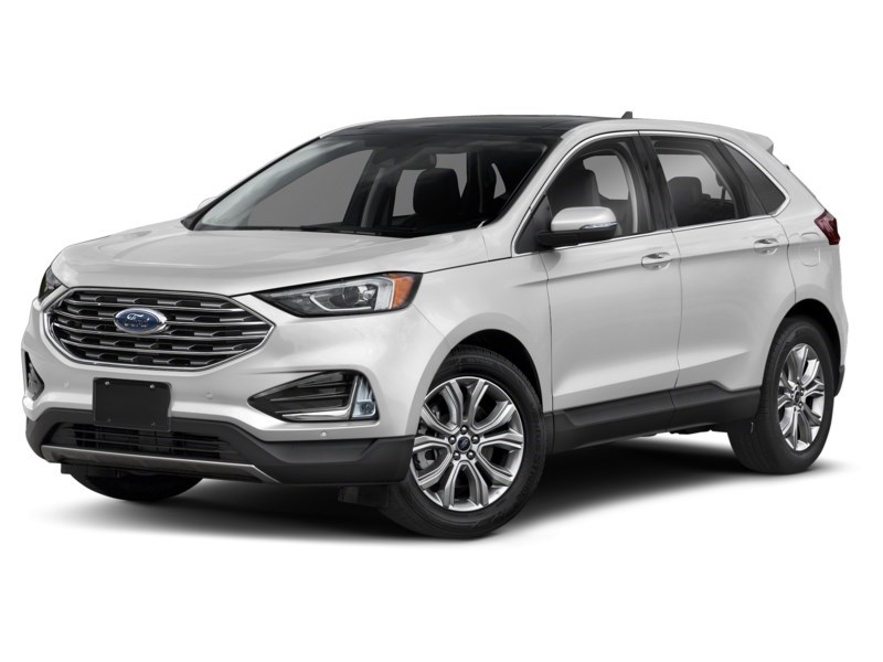 2021 Ford Edge Titanium AWD Star White Metallic Tri-Coat  Shot 1