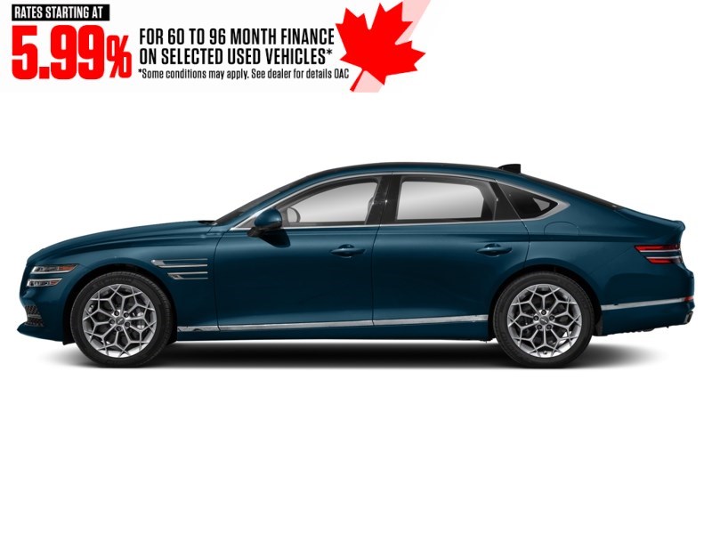 2021 Genesis G80 3.5T Prestige AWD Tasman Blue  Shot 5