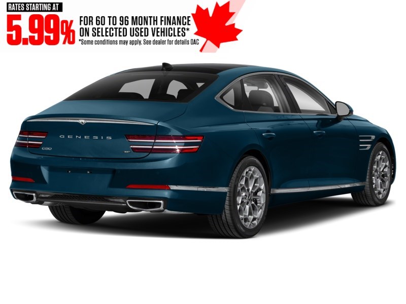2021 Genesis G80 3.5T Prestige AWD Tasman Blue  Shot 2