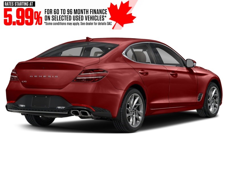 2022 Genesis G70 2.0T Advanced AWD Cavendish Red  Shot 24