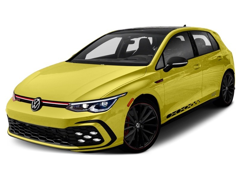 2023 Volkswagen Golf GTI 40th Anniversary Manual Pomelo Yellow Metallic w/Black Roof  Shot 4
