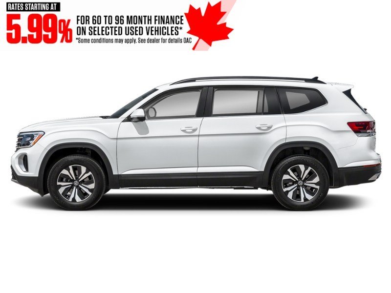 2025 Volkswagen Atlas Comfortline 2.0 TSI 4MOTION Pure White  Shot 3